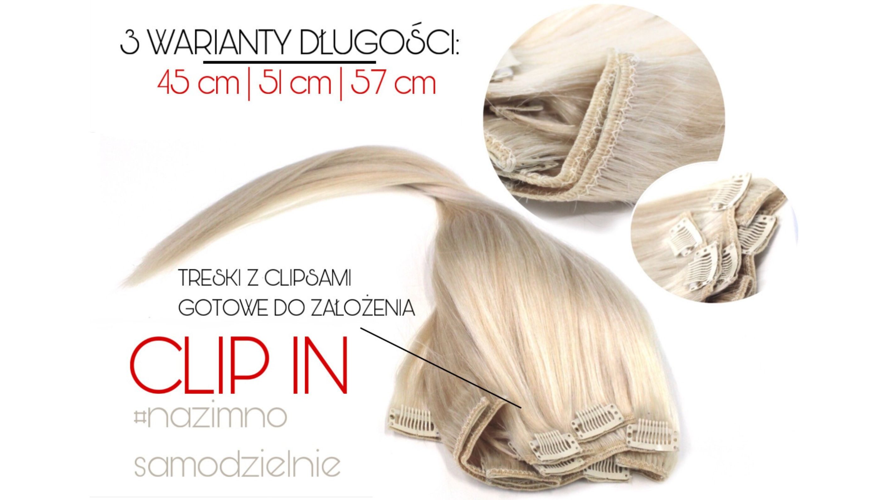 CLIP IN- NOWE NATURALNE